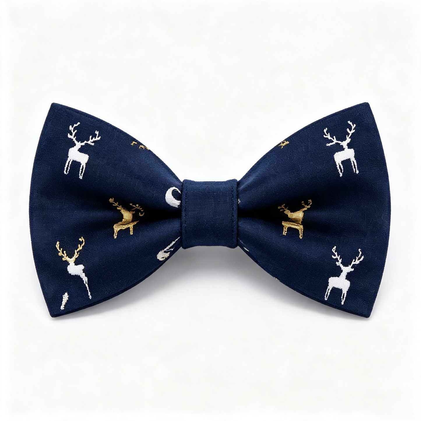 Navy Reindeer Moon Pre Tied Bow Tie