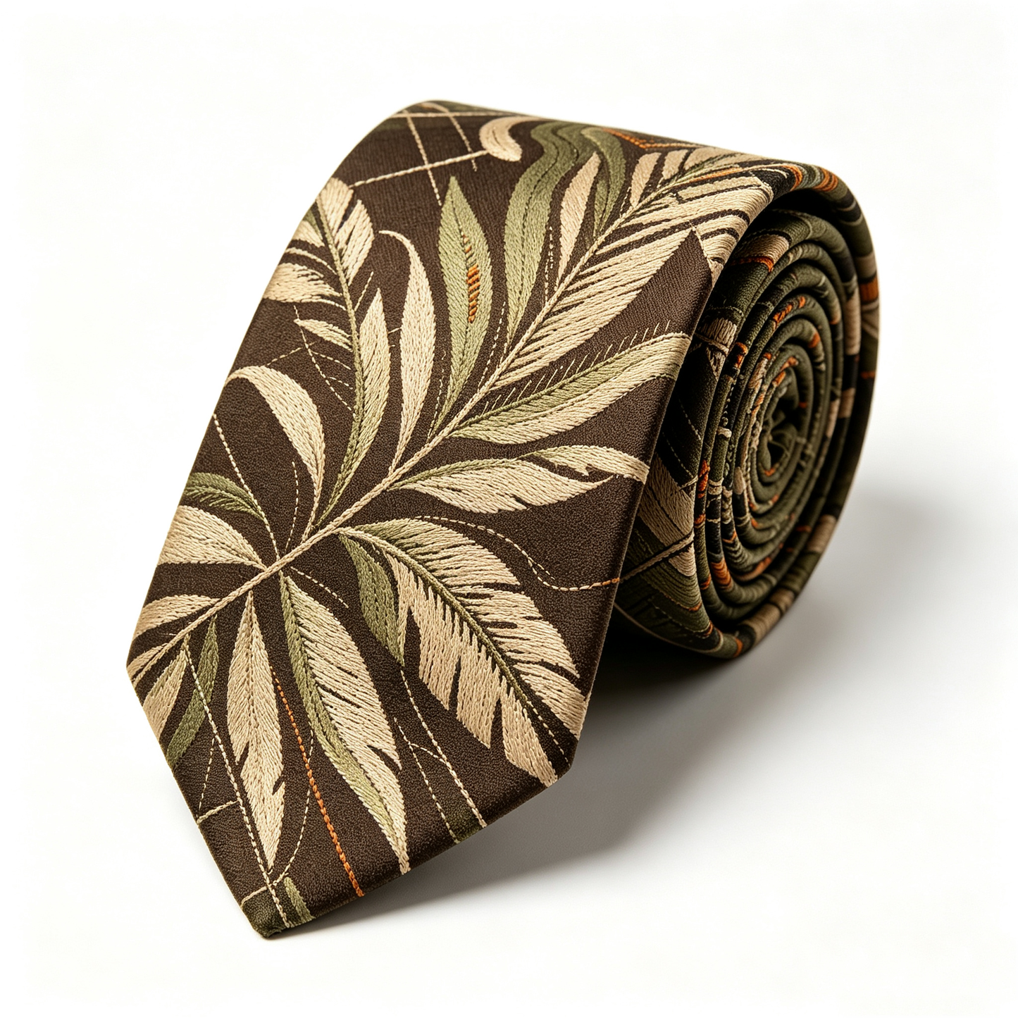 Tropical Palm Leaf Jacquard Necktie