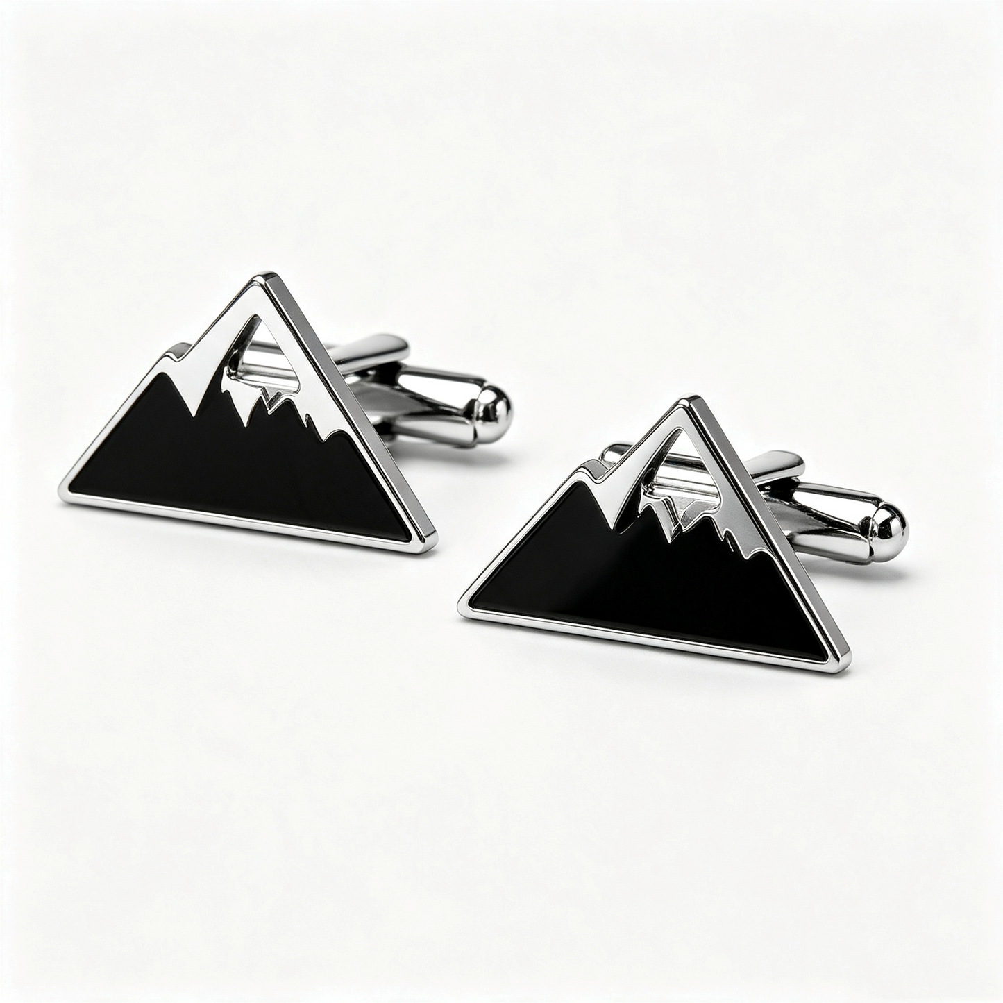 Silver Mountain Peak Triangle Cufflinks
