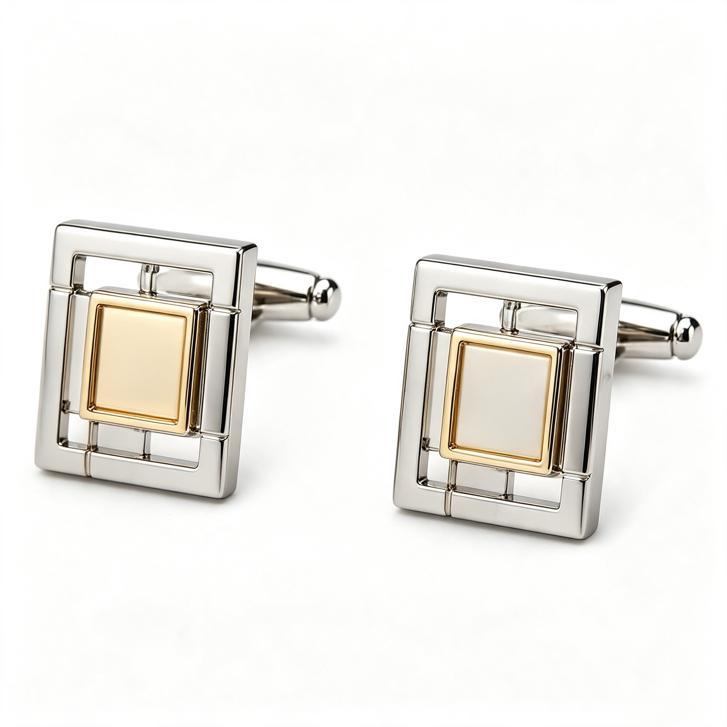 Shooting Star Black Enamel Mens Cufflinks